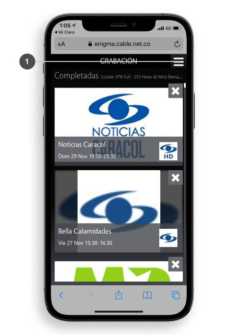 ¿Cómo consultar la lista de grabación? 