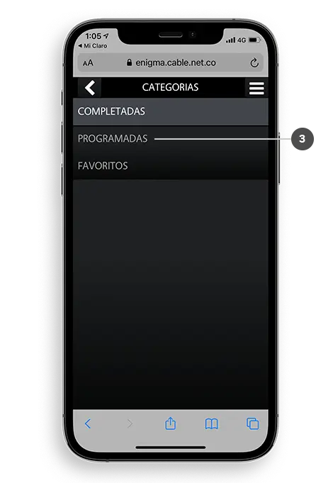 Grabaciones programadas en el deco Claro 